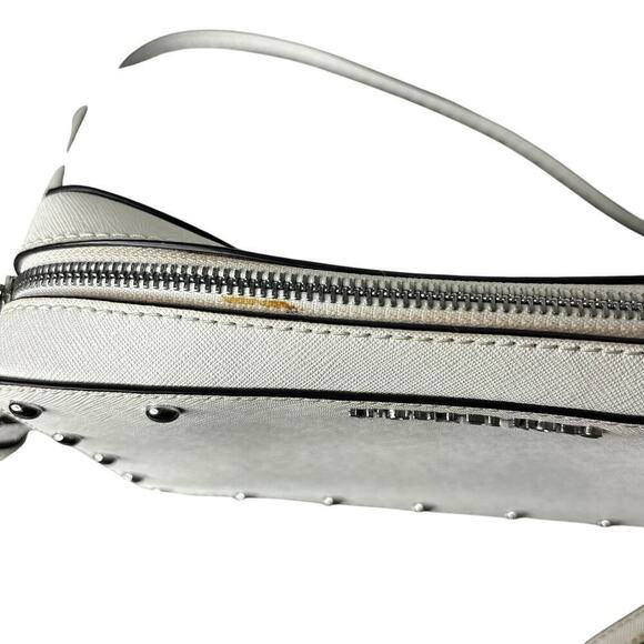 Michael Kors Sandrine Stud Crossbody Bag White - Picture 3 of 3